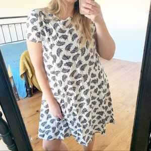 NWT H&M black/white flowy a-line spring dress 14